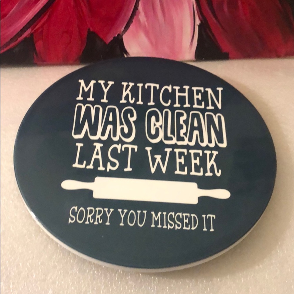 Whimsical Ceramic Trivet 8" - Picture 2 of 7